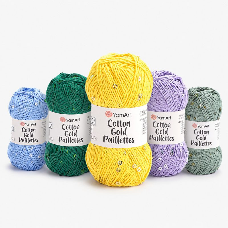 Cotton Gold Paillettes